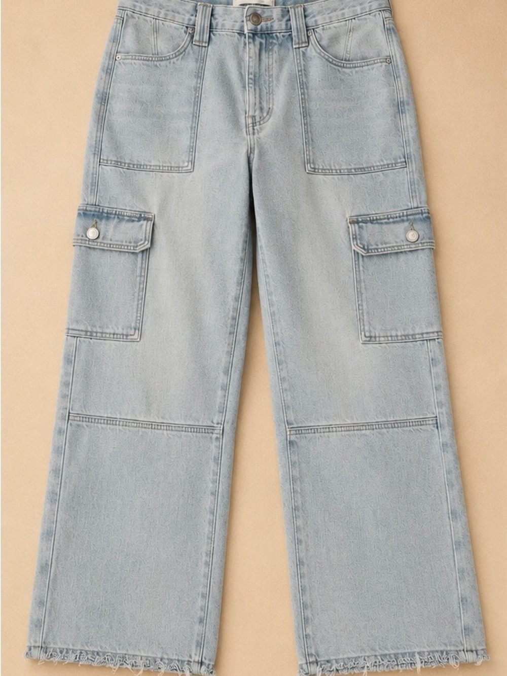 ALTAR’D STATE Light Wash Wide Leg Cargo Jeans Size 30 EUC Y2K 90’s - Picture 8 of 9